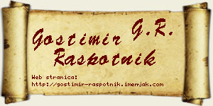 Gostimir Raspotnik vizit kartica